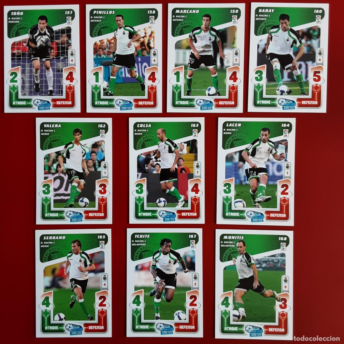 Cromos de f&uacute;tbol: LOTE 10 CROMOS DIFERENTES RACING SANTANDER LIGA 2007 2008 07 08 PLAY LIGA