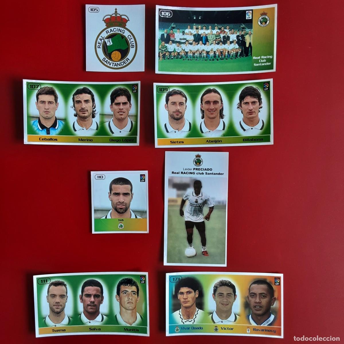 Cromos de f&uacute;tbol: EQUIPO CASI COMPLETO RACING SANTANDER LIGA 1998 1999 98 99 BOLLYCAO - FALTA EL NUMERO 108