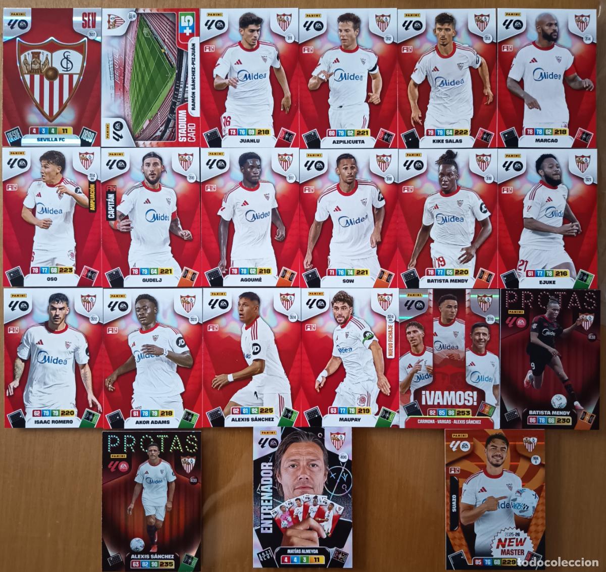 Cromos de f&uacute;tbol: SEVILLA FC. ADRENALYN XL 2025-26. PANINI