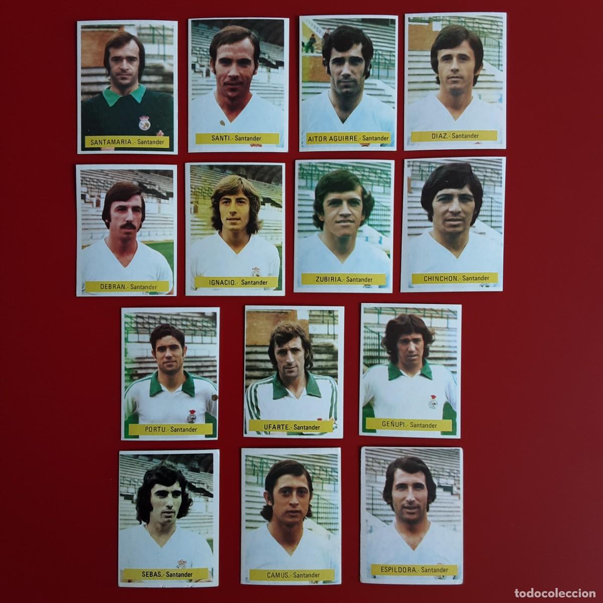 Cromos de f&uacute;tbol: LOTE 14 CROMOS DIFERENTES RACING SANTANDER LIGA 1975 1976 75 76 EDITORIAL FINI