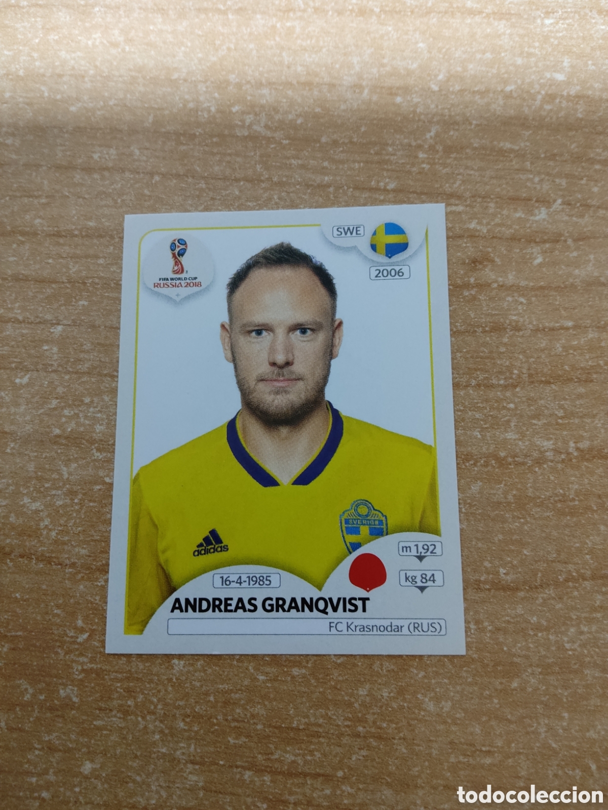 Cromos de f&uacute;tbol: 477 ANDREAS GRANQVIST SUECIA MUNDIAL 2018 RUSSIA