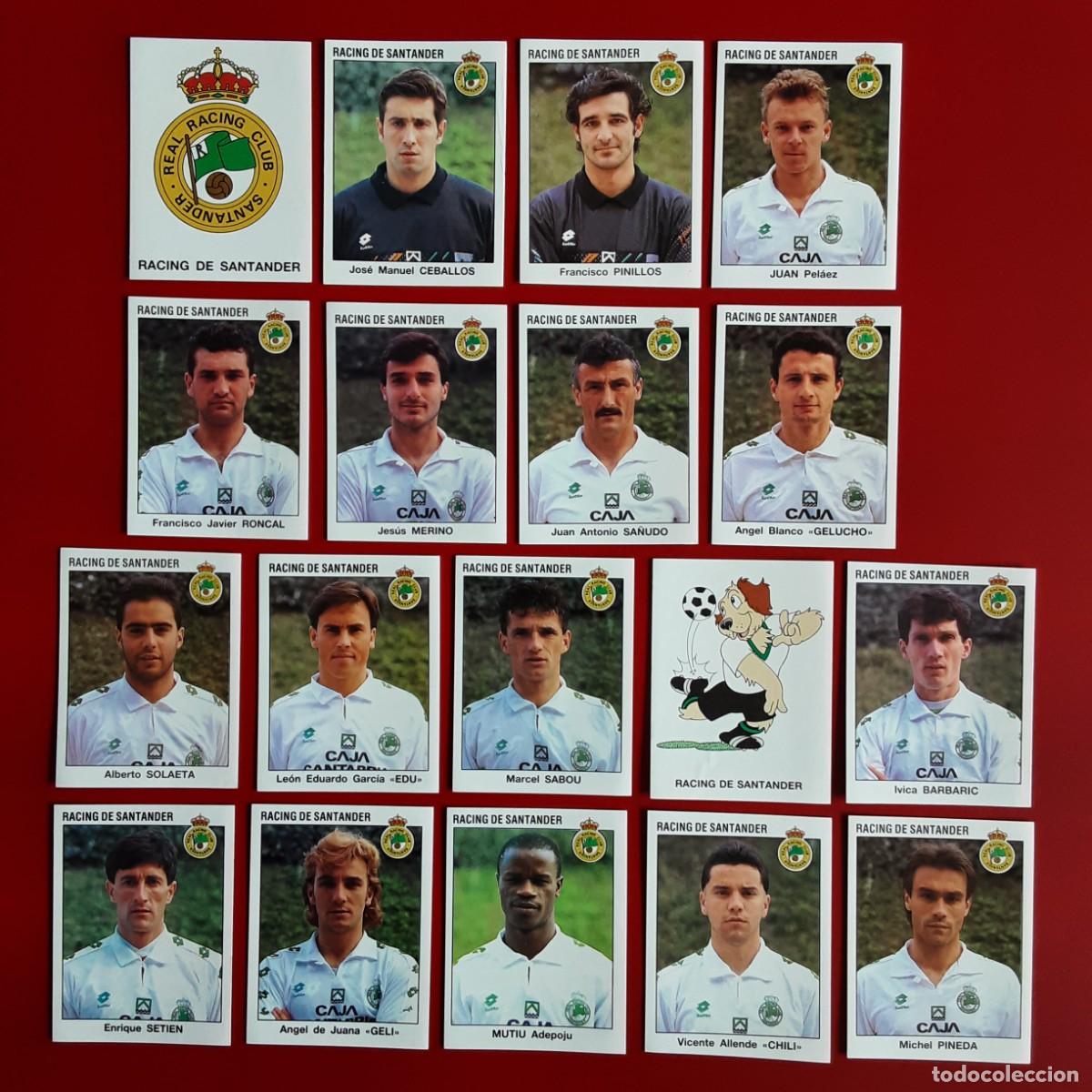 Cromos de f&uacute;tbol: EQUIPO COMPLETO BASICO RACING SANTANDER LIGA 1993 1994 93 94 EDITORIAL PANINI SIN PEGAR
