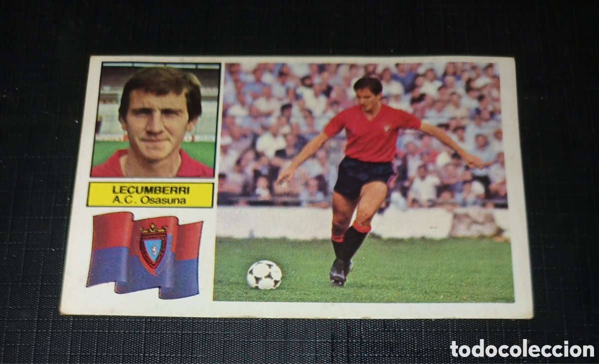 Figurine di Calcio: Cromo Lecumberri A.C. Osasuna Ed. Este Liga 1982 1983 82-83 despegado