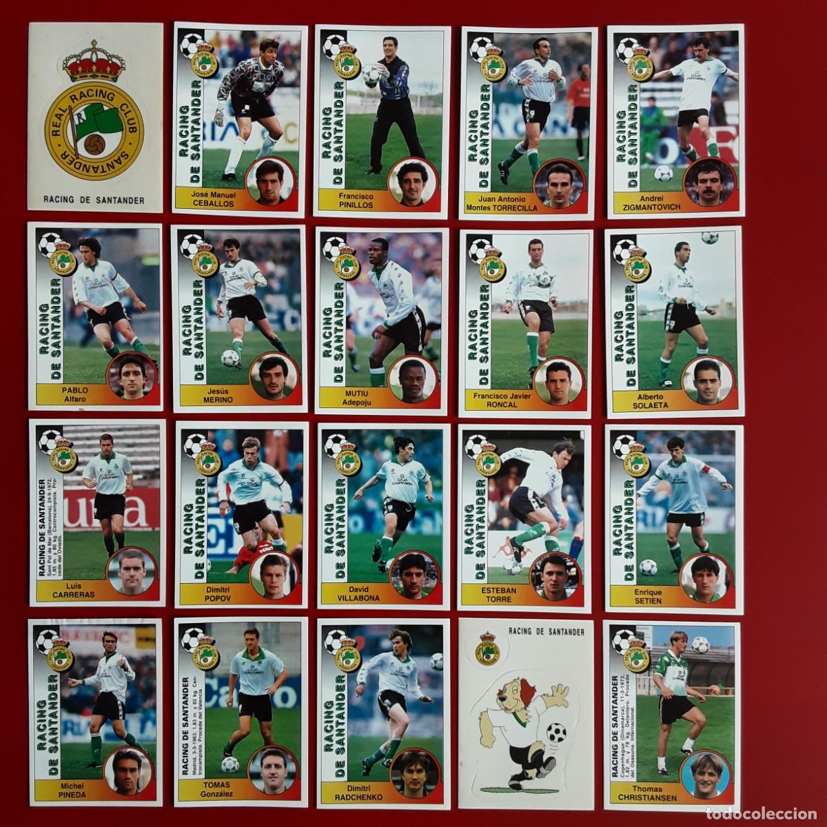 Cromos de f&uacute;tbol: EQUIPO COMPLETO RACING SANTANDER LIGA 1994 1995 94 95 EDITORIAL PANINI