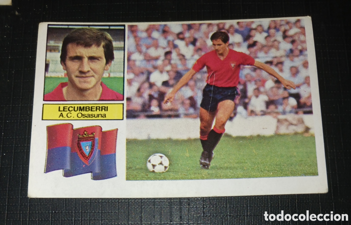 Cromos de f&uacute;tbol: Cromo Lecumberri A.C. Osasuna Ed. Este Liga 1982 1983 82-83 Sin pegar, nunca pegado