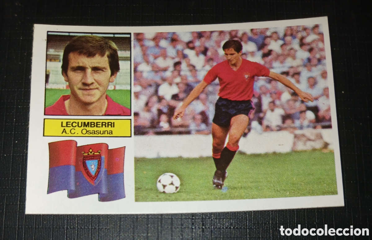 Cromos de f&uacute;tbol: Cromo Lecumberri A.C. Osasuna Ed. Este Liga 1982 1983 82-83 Sin pegar, nunca pegado