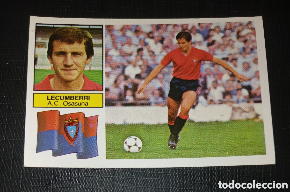 Cromos de f&uacute;tbol: Cromo Lecumberri A.C. Osasuna Ed. Este Liga 1982 1983 82-83 Sin pegar, nunca pegado