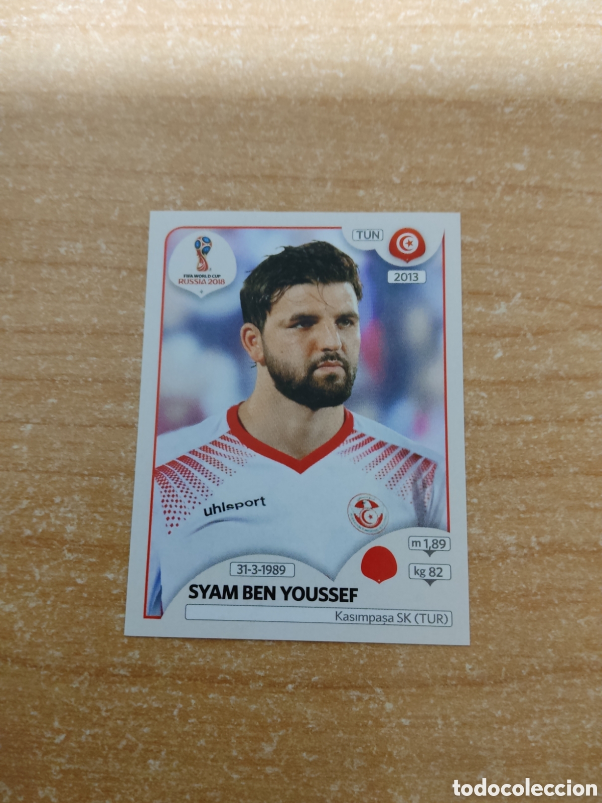 Football Stickers: 556 SYAM BEN YOUSSEF TUNEZ MUNDIAL 2018 RUSSIA