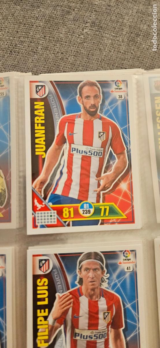 Cromos de f&uacute;tbol: 38 Juanfran Atl&eacute;tico de Madrid Adrenalyn 2016 2017 16 17 trading card