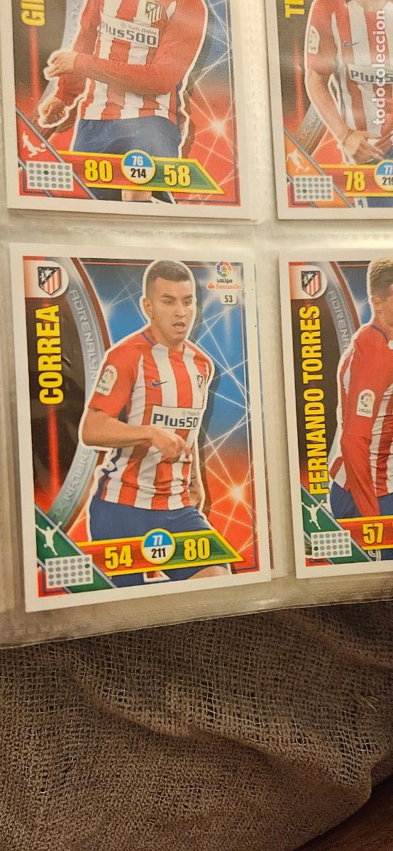 Cartes &agrave; collectionner de Football: 53 &Aacute;ngel Correa Atl&eacute;tico de Madrid Adrenalyn 2016 2017 16 17 trading card