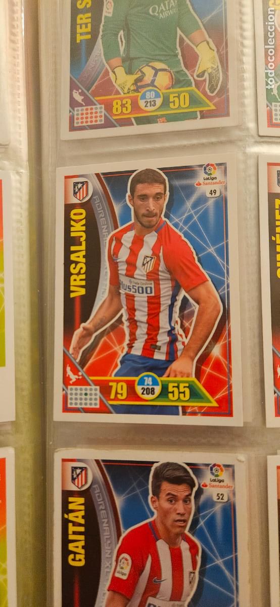 Cartes &agrave; collectionner de Football: 49 �ime Vrsaljko Atl&eacute;tico de Madrid Adrenalyn 2016 2017 16 17 trading card