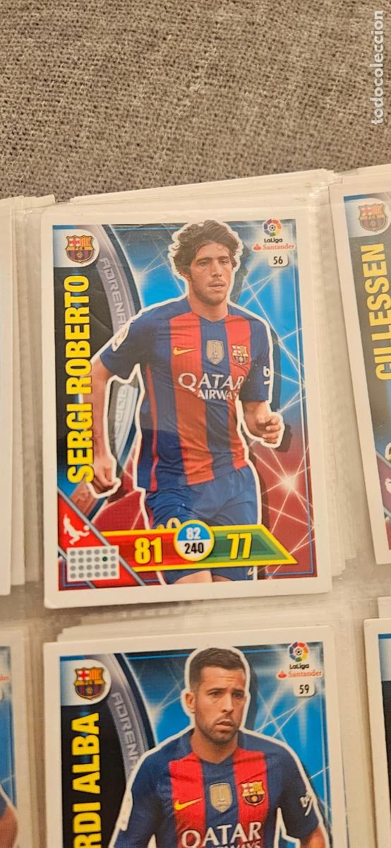 Cartes &agrave; collectionner de Football: 56 Sergi Roberto FC Barcelona Adrenalyn 2016 2017 16 17 trading card