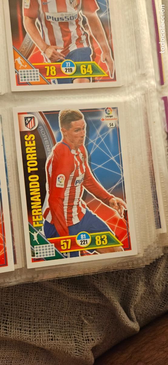 Cartes &agrave; collectionner de Football: 54 Fernando Torres Atl&eacute;tico de Madrid Adrenalyn 2016 2017 16 17 trading card
