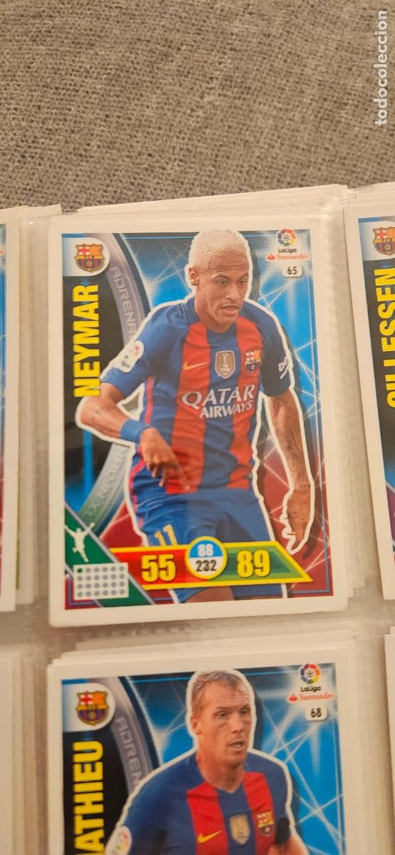 Cartes &agrave; collectionner de Football: 65 Neymar FC Barcelona Adrenalyn 2016 2017 16 17 trading card