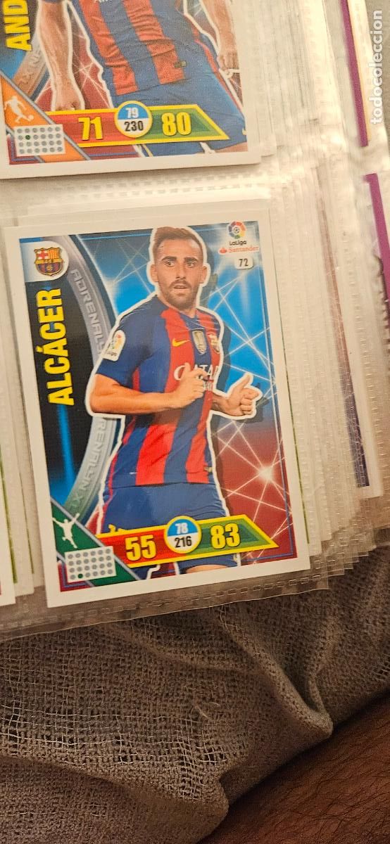 Cartes &agrave; collectionner de Football: 72 Paco Alc&aacute;cer FC Barcelona Adrenalyn 2016 2017 16 17 trading card