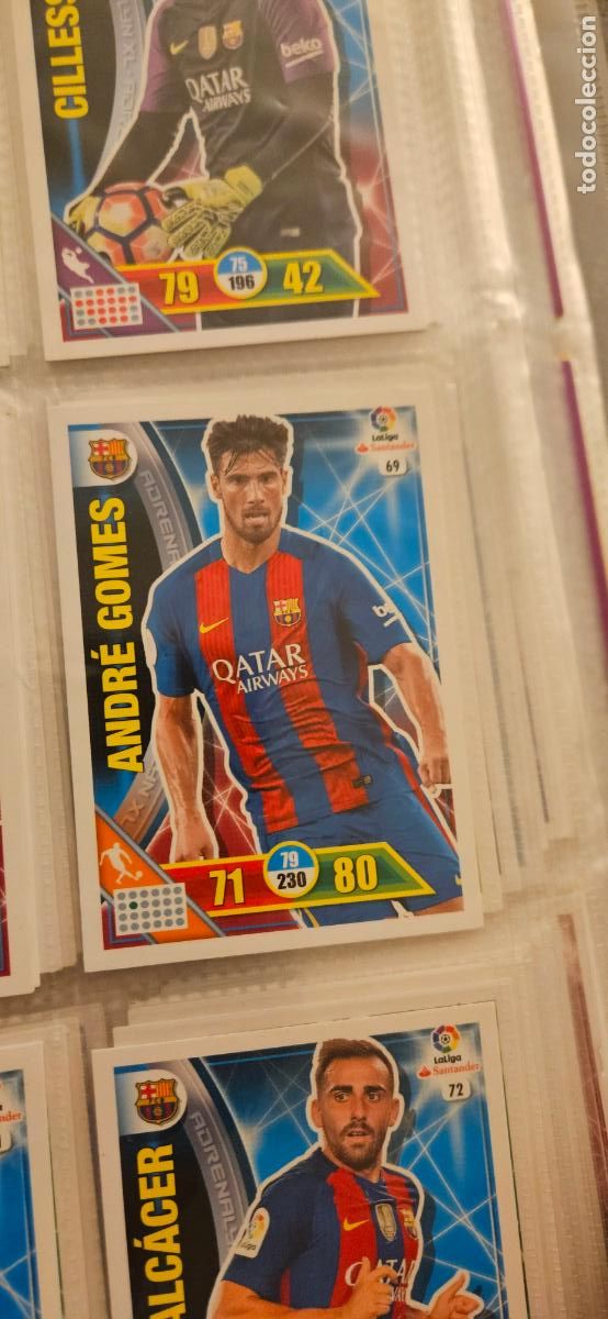 Cartes &agrave; collectionner de Football: 69 Andr&eacute; Gomes FC Barcelona Adrenalyn 2016 2017 16 17 trading card