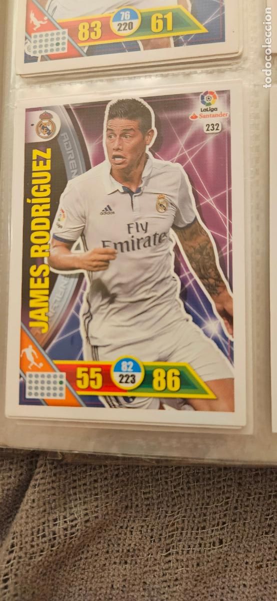 Cartes &agrave; collectionner de Football: 232 James Rodr&iacute;guez Real Madrid CF Adrenalyn 2016 2017 16 17 trading card