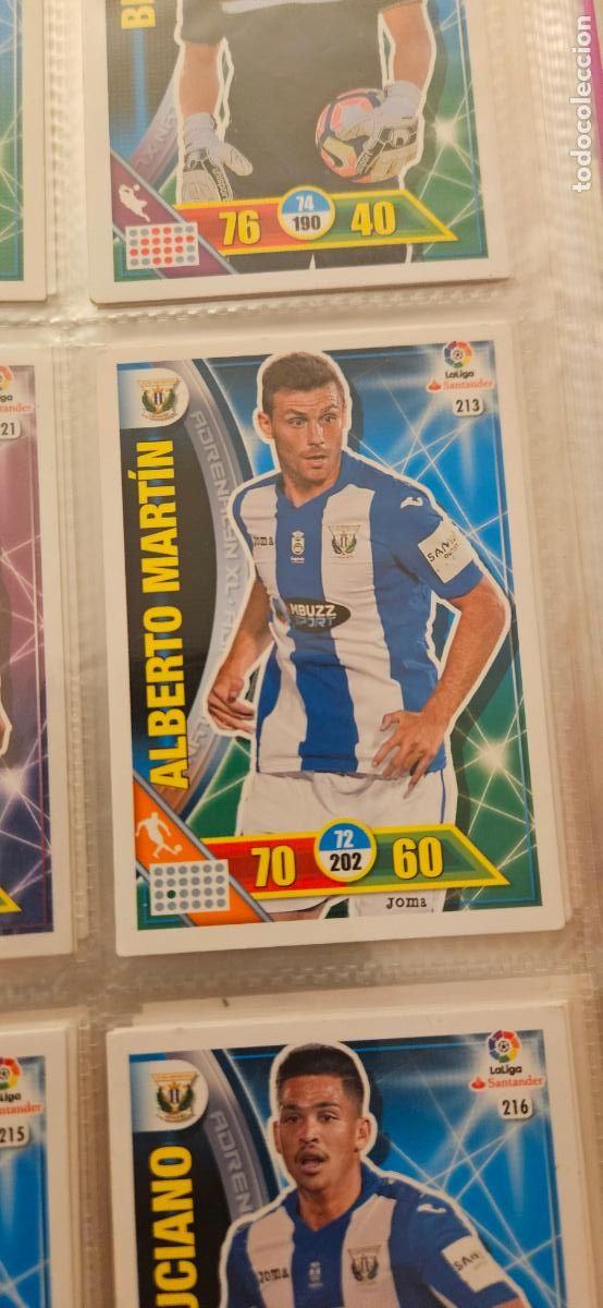 Figurine di Calcio: 213 Alberto Mart&iacute;n CD Legan&eacute;s Adrenalyn 2016 2017 16 17 trading card