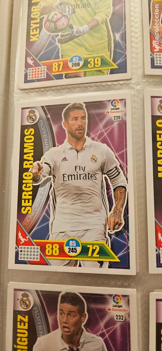 Fu&szlig;ball-Sticker: 220 Sergio Ramos Real Madrid CF Adrenalyn 2016 2017 16 17 trading card