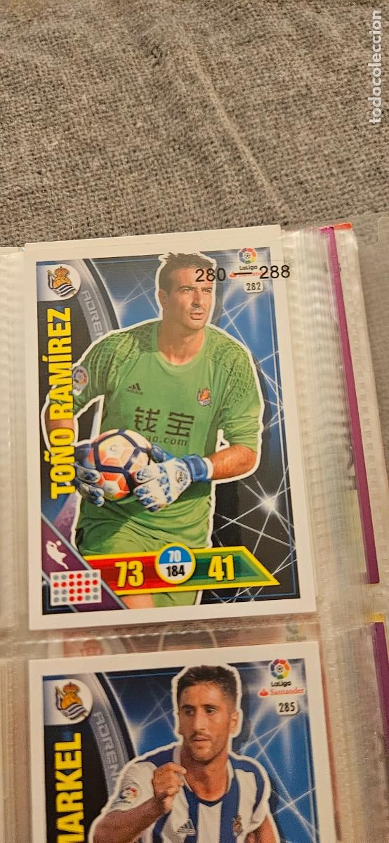 Fu&szlig;ball-Sticker: 282 To&ntilde;o Ram&iacute;rez Real Sociedad Adrenalyn 2016 2017 16 17 trading card