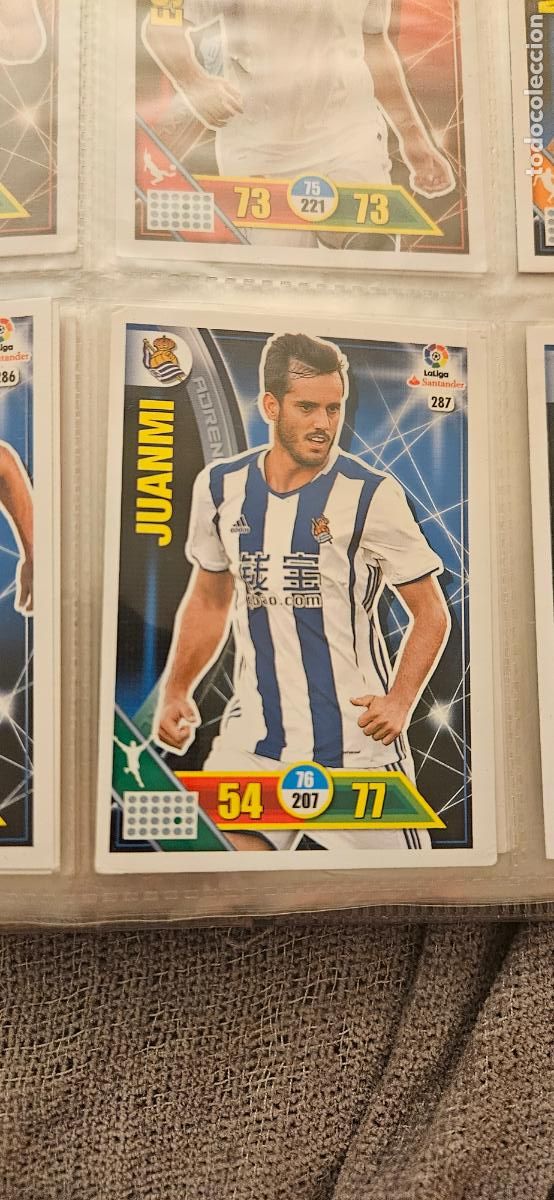 Fu&szlig;ball-Sticker: 287 Juanmi Real Sociedad Adrenalyn 2016 2017 16 17 trading card