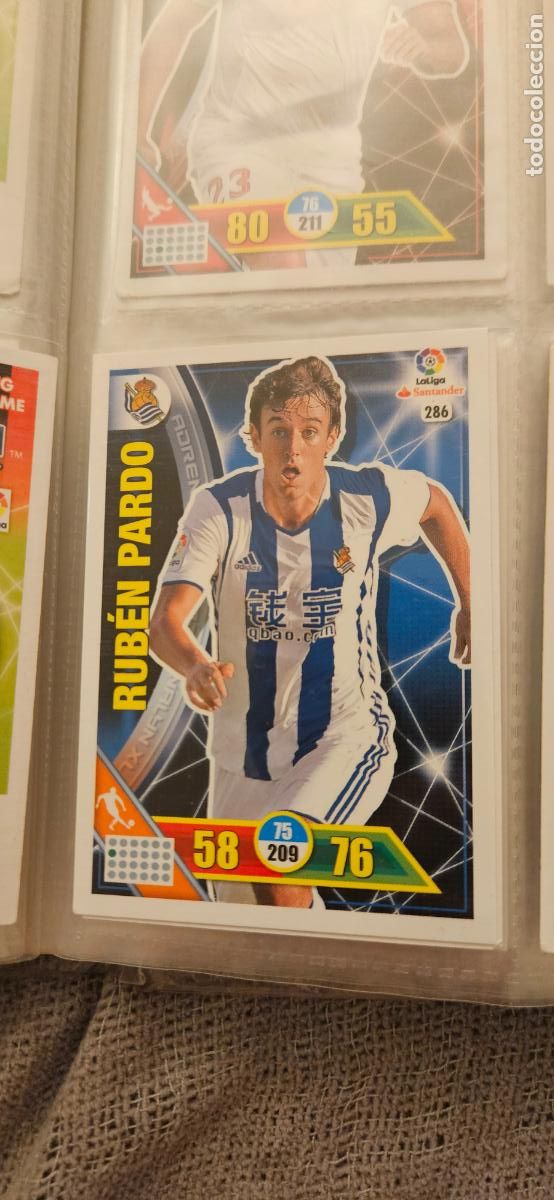 Fu&szlig;ball-Sticker: 286 Rub&eacute;n Pardo Real Sociedad Adrenalyn 2016 2017 16 17 trading card