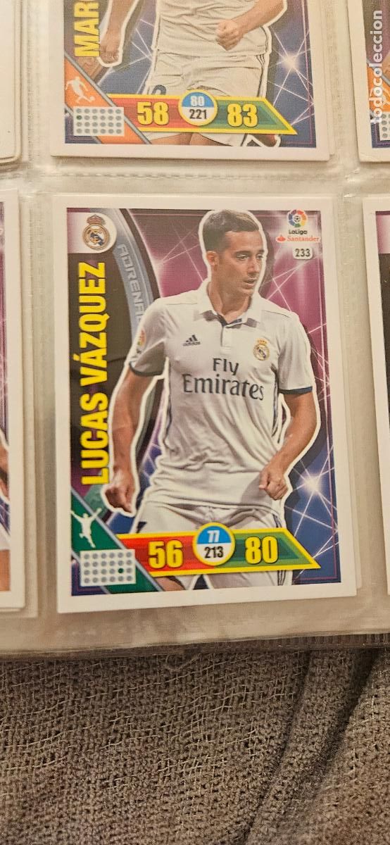 Fu&szlig;ball-Sticker: 233 Lucas V&aacute;zquez Real Madrid CF Adrenalyn 2016 2017 16 17 trading card