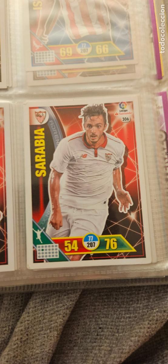 Fu&szlig;ball-Sticker: 306 Pablo Sarabia Sevilla Adrenalyn 2016 2017 16 17 trading card
