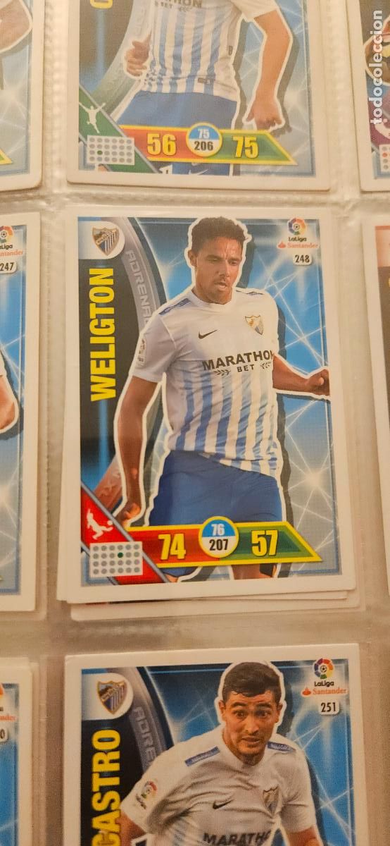 Figurine di Calcio: 250 Weligton M&aacute;laga Adrenalyn 2016 2017 16 17 trading card