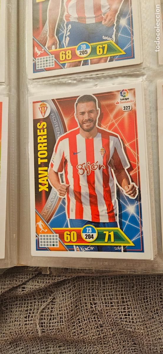 Figurine di Calcio: 322 Xavi Torres Real Sporting de Gij&oacute;n Adrenalyn 2016 2017 16 17 trading card