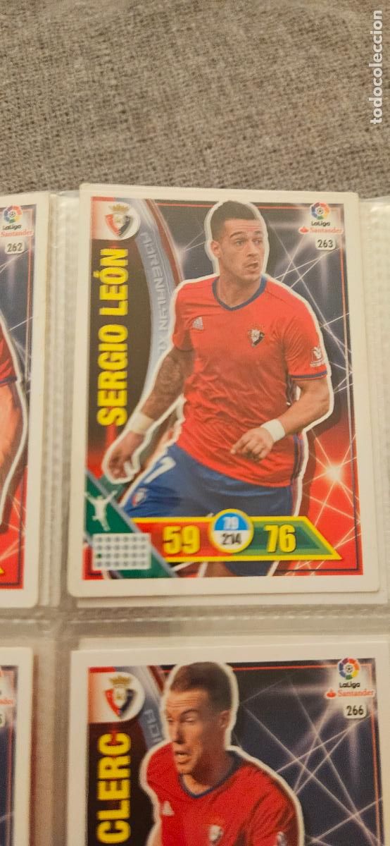 Figurine di Calcio: 263 Sergio Le&oacute;n Osasuna Adrenalyn 2016 2017 16 17 trading card