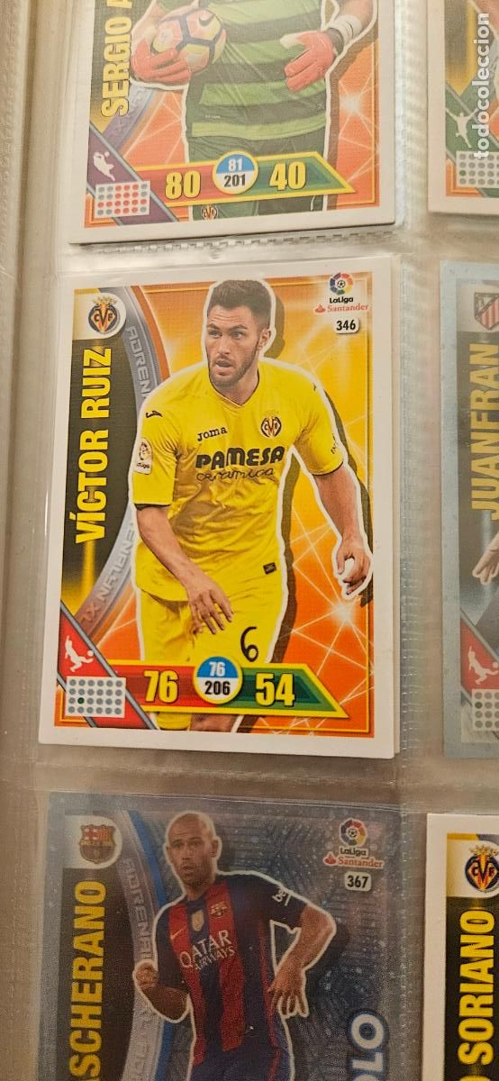 Figurine di Calcio: 346 V&iacute;ctor Ruiz Villarreal Adrenalyn 2016 2017 16 17 trading card