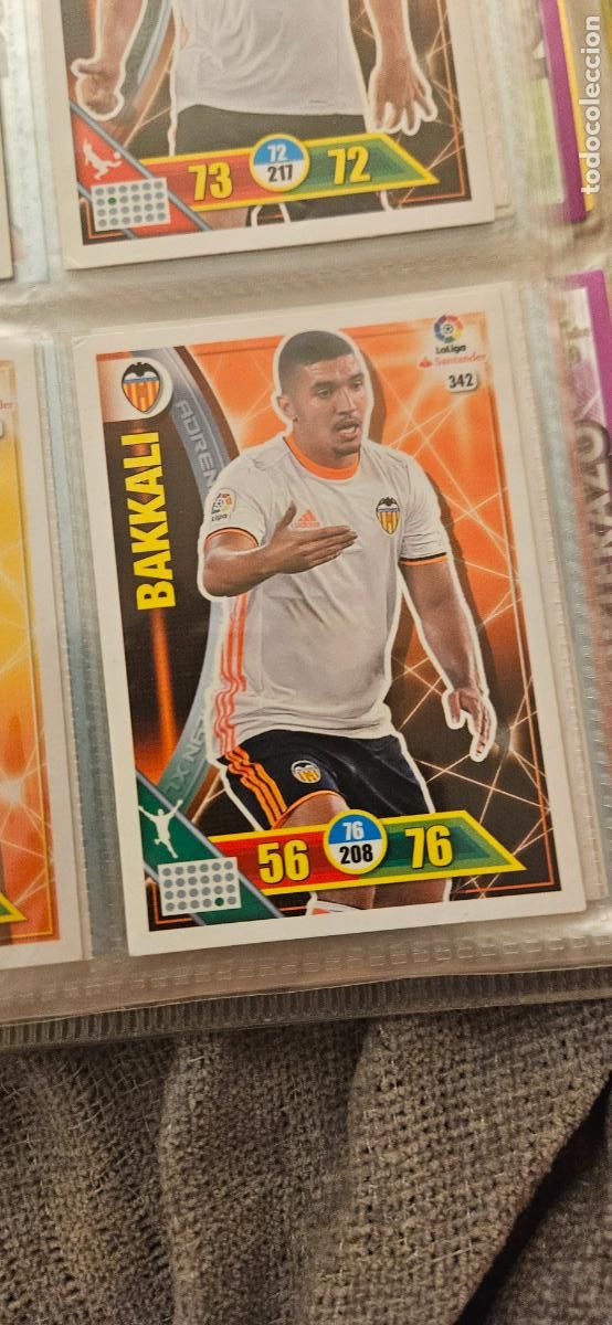Figurine di Calcio: 342 Zakaria Bakkali Valencia Adrenalyn 2016 2017 16 17 trading card