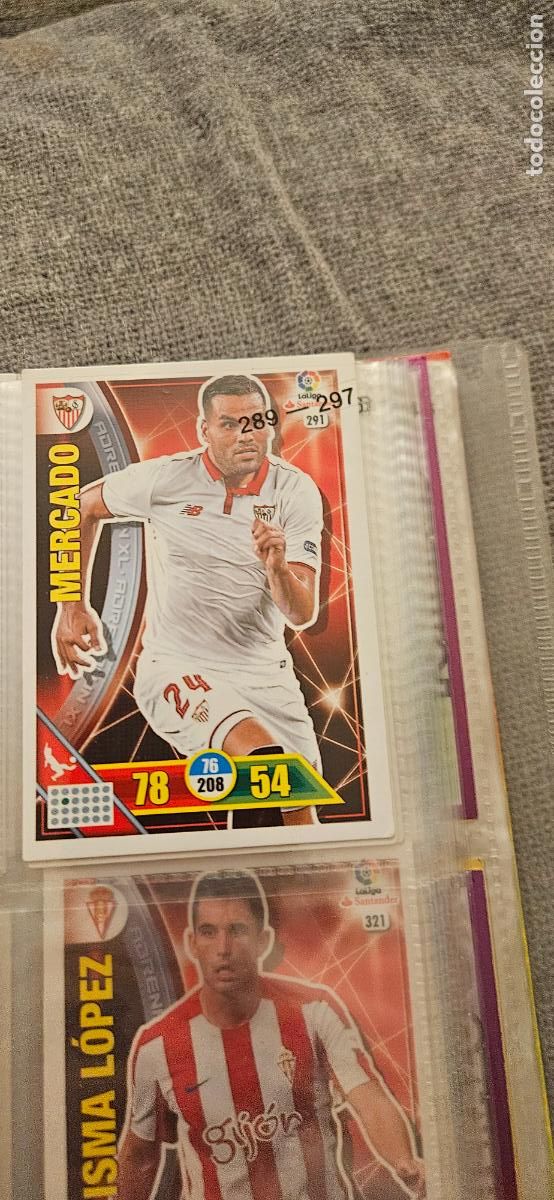 Fu&szlig;ball-Sticker: 291 Gabriel Mercado Sevilla Adrenalyn 2016 2017 16 17 trading card