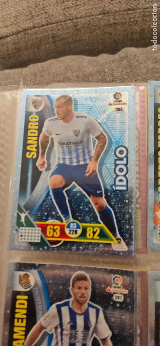 Fu&szlig;ball-Sticker: Sandro - N&ordm; 388 - M&aacute;laga C.F. - &Iacute;dolo - Adrenalyn 2016 2017 17 16