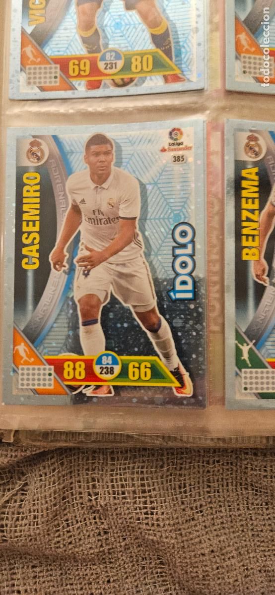 Fu&szlig;ball-Sticker: Casemiro - N&ordm; 385 - Real Madrid - &Iacute;dolo - Adrenalyn 2016 2017 17 16