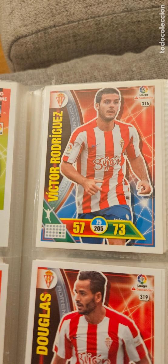 Fu&szlig;ball-Sticker: 316 V&iacute;ctor Rodr&iacute;guez Real Sporting de Gij&oacute;n Adrenalyn 2016 2017 16 17 trading card
