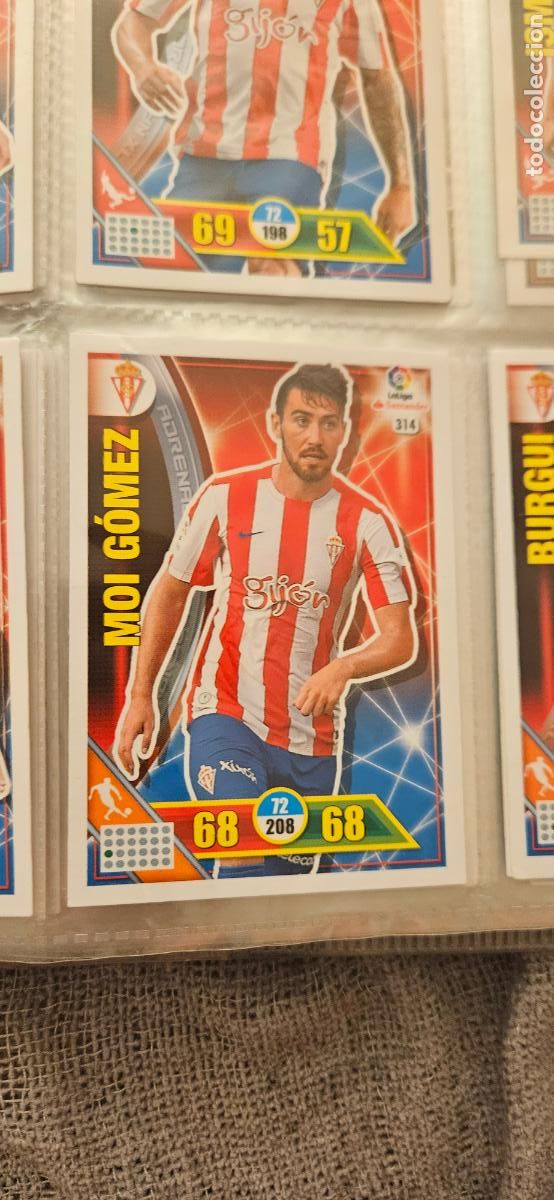 Fu&szlig;ball-Sticker: 314 Moi G&oacute;mez Real Sporting de Gij&oacute;n Adrenalyn 2016 2017 16 17 trading card