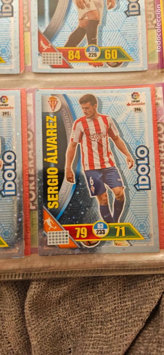 Cartes &agrave; collectionner de Football: Sergio &Aacute;lvarez - N&ordm; 396 - Real Sporting - &Iacute;dolo - Adrenalyn 2016 2017 17 16