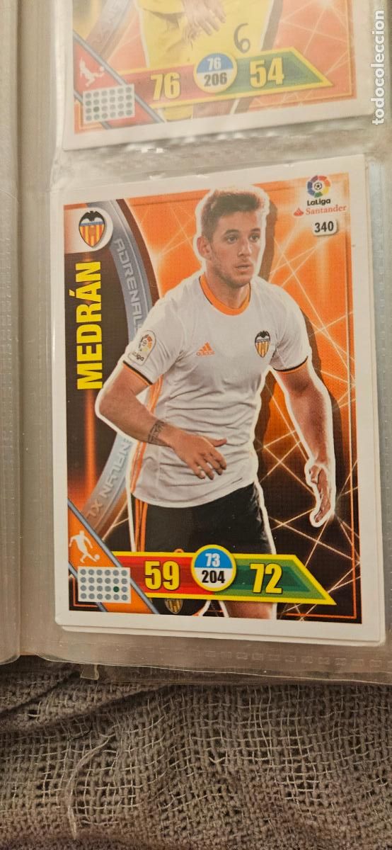 Fu&szlig;ball-Sticker: 340 &Aacute;lvaro Medr&aacute;n Valencia Adrenalyn 2016 2017 16 17 trading card