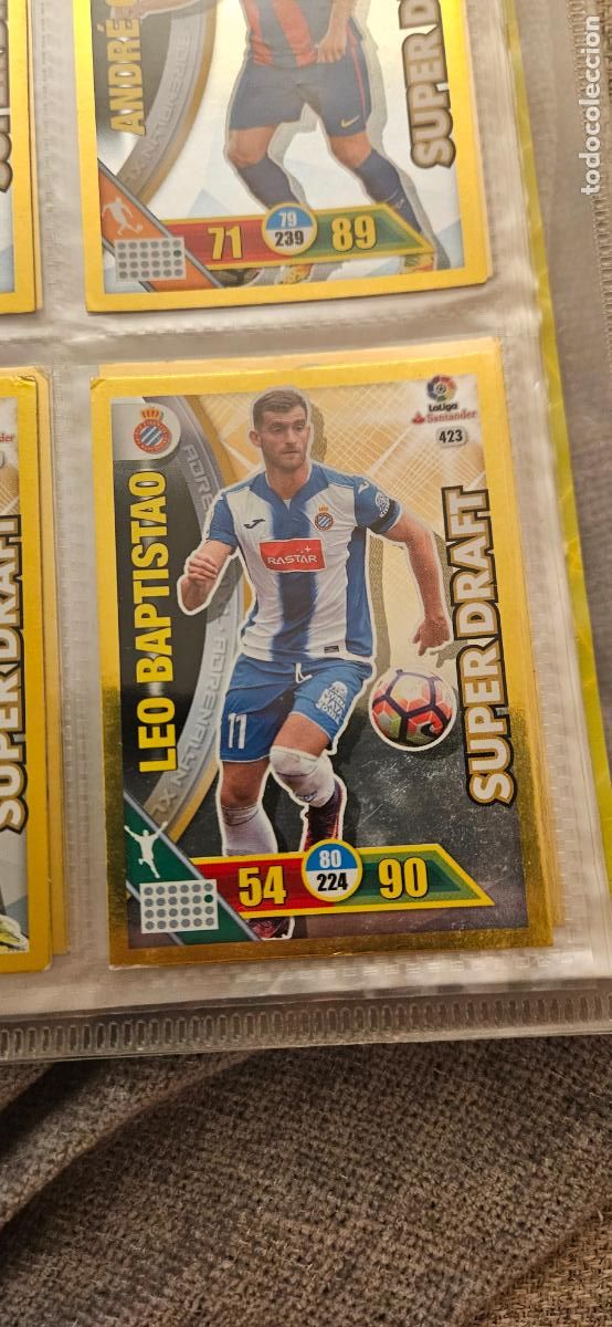 Fu&szlig;ball-Sticker: L&eacute;o Baptist&atilde;o - N&ordm; 423 - R.C.D. Espanyol - Super Draft - Adrenalyn 2016 2017 17 16