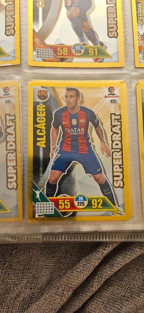 Fu&szlig;ball-Sticker: Paco Alc&aacute;cer - N&ordm; 422 - F.C. Barcelona - Super Draft - Adrenalyn 2016 2017 17 16