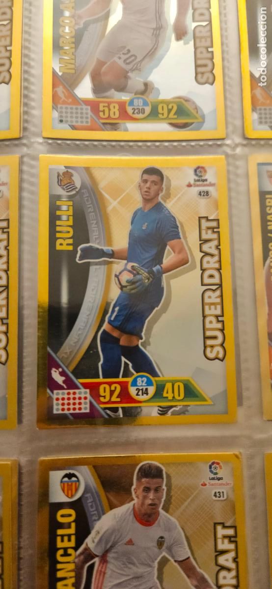 Fu&szlig;ball-Sticker: Ger&oacute;nimo Rulli - N&ordm; 428 - Real Sociedad - Super Draft - Adrenalyn 2016 2017 17 16