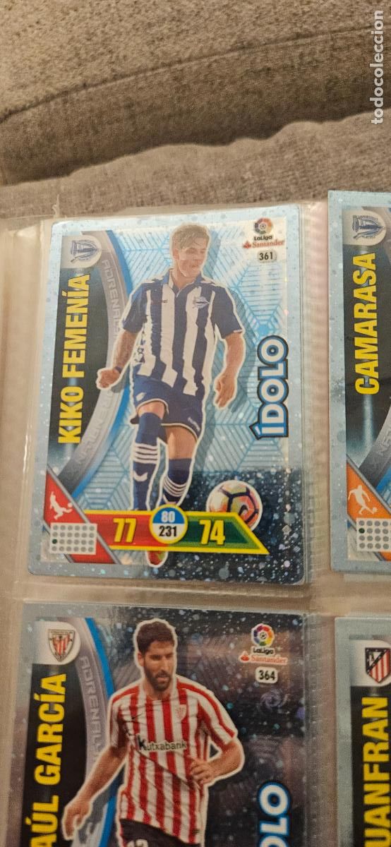Fu&szlig;ball-Sticker: Kiko Femen&iacute;a - N&ordm; 361 - Deportivo Alav&eacute;s - &Iacute;dolo - Adrenalyn 2016 2017 17 16