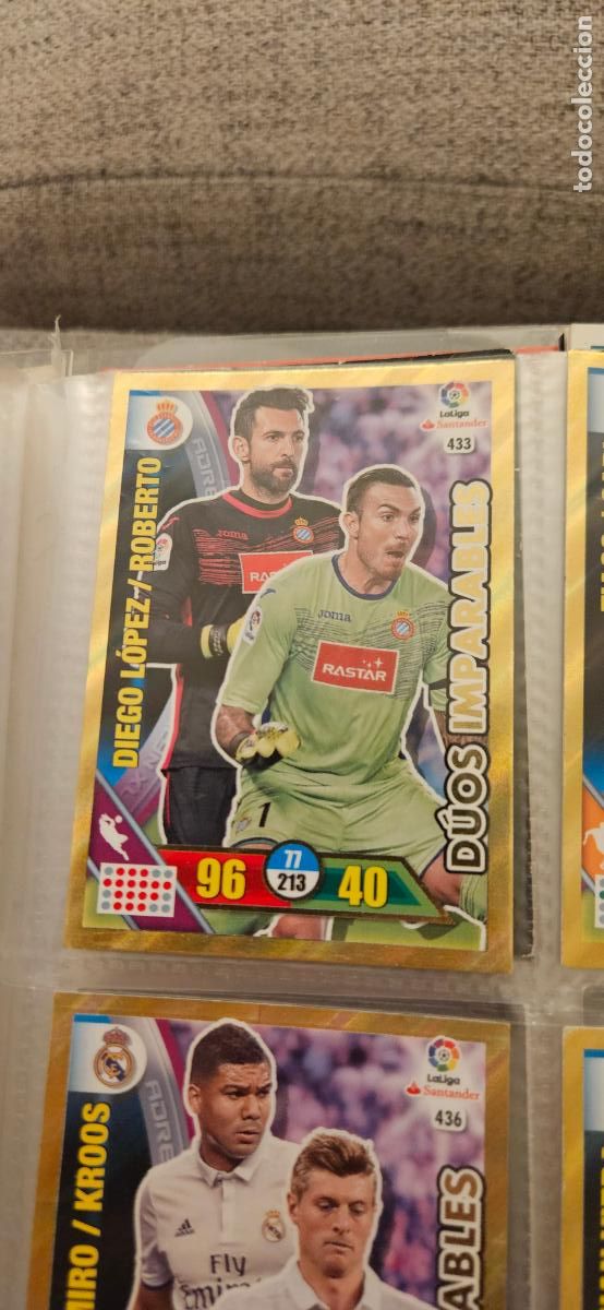 Fu&szlig;ball-Sticker: Diego L&oacute;pez / Roberto - N&ordm; 433 - R.C.D. Espanyol - D&uacute;os Imparables - Adrenalyn 2016 2017 17