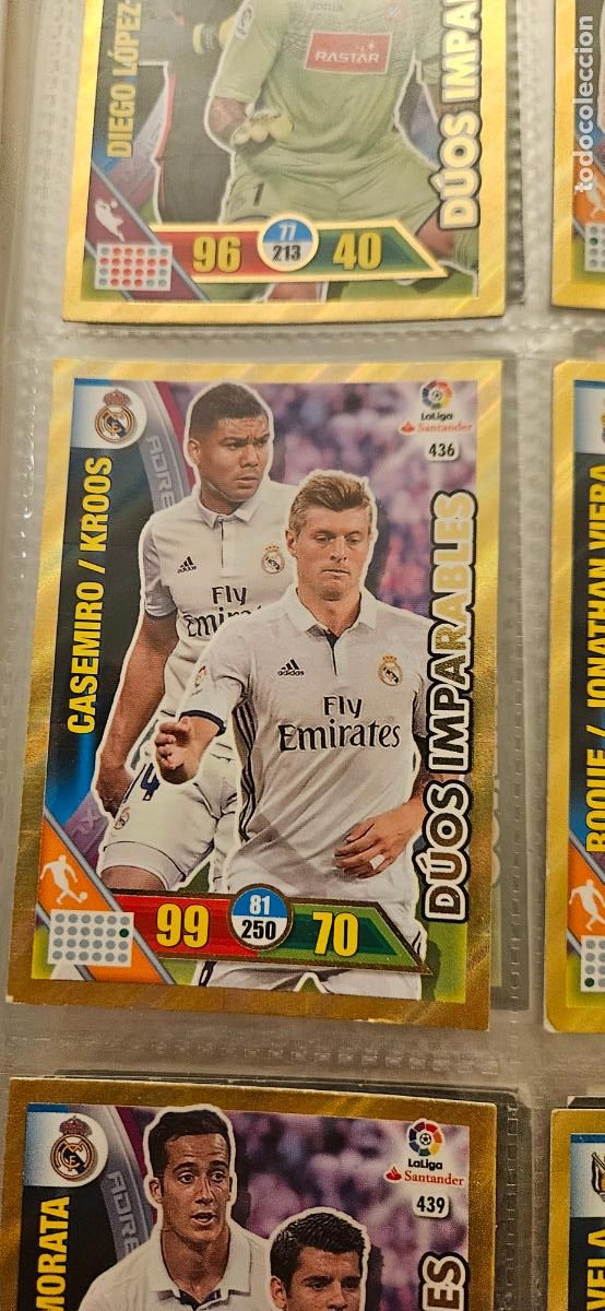 Fu&szlig;ball-Sticker: Casemiro / Toni Kroos - N&ordm; 436 - Real Madrid - D&uacute;os Imparables - Adrenalyn 2016 2017 17 16
