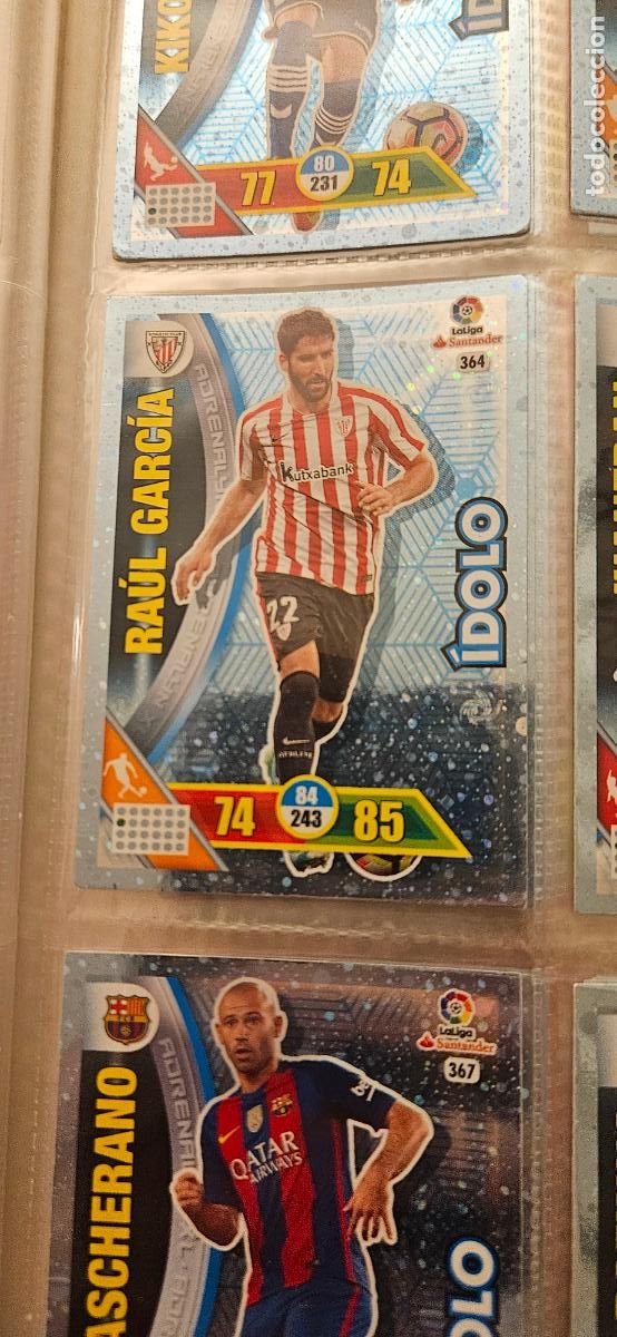 Fu&szlig;ball-Sticker: Ra&uacute;l Garc&iacute;a - N&ordm; 364 - Athletic Club - &Iacute;dolo - Adrenalyn 2016 2017 17 16