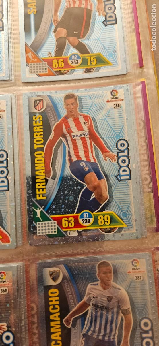 Figurine di Calcio: Fernando Torres - N&ordm; 366 - Atl&eacute;tico de Madrid - &Iacute;dolo - Adrenalyn 2016 2017 17 16