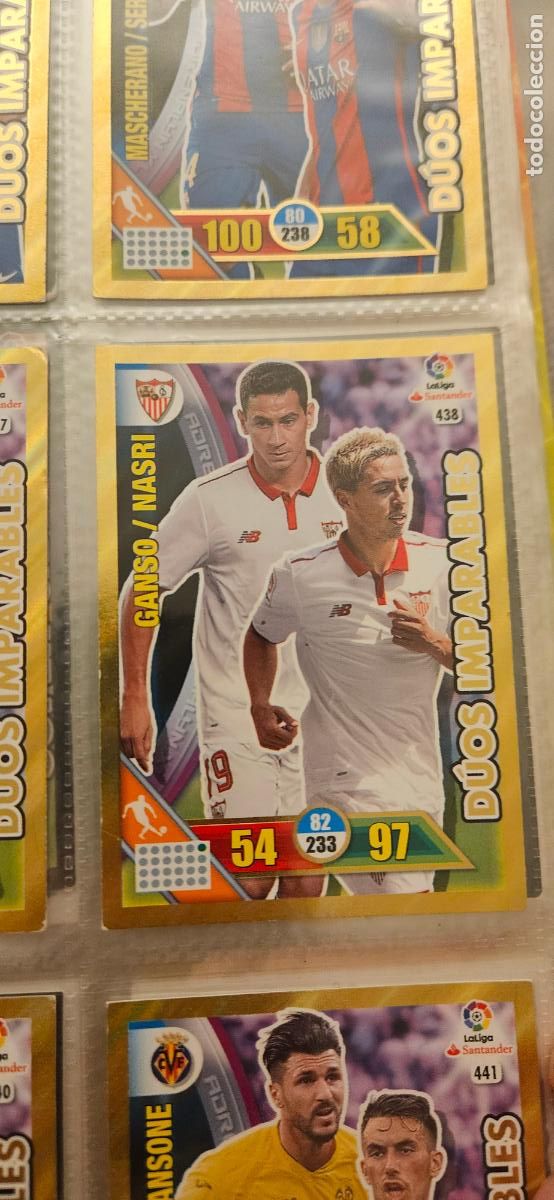 Figurine di Calcio: Paulo Henrique Ganso / Samir Nasri - N&ordm; 438 - Sevilla F.C. - D&uacute;os Imparables - Adrenalyn 201