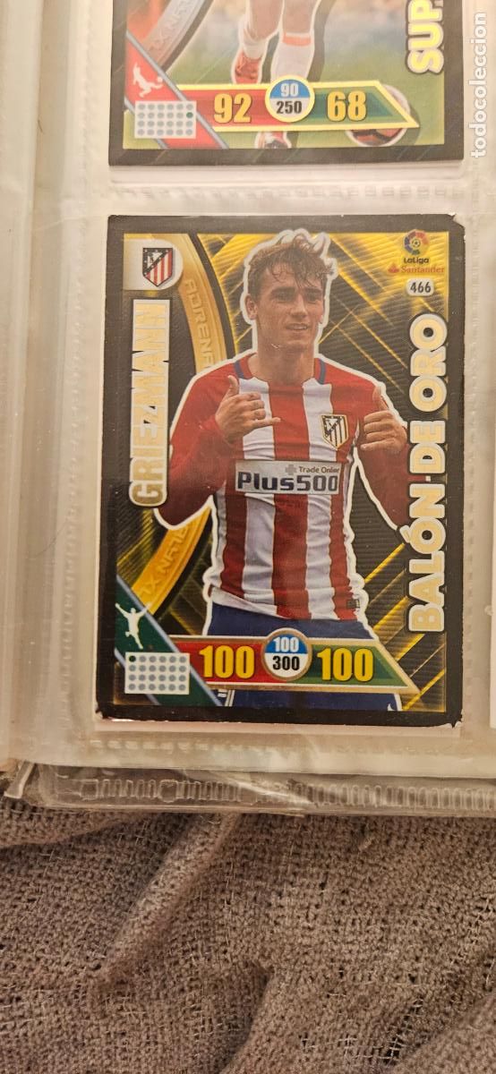Figurine di Calcio: Antoine Griezmann - N&ordm; 466 - Atl&eacute;tico de Madrid - Bal&oacute;n de Oro - Adrenalyn 2016 2017 17 16